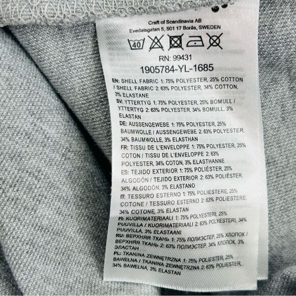 Peloton Craft gray crew neck sweatshirt with zipper pocket detail size medium - Picture 3 of 6